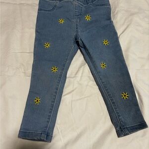 Joe Fresh Kids Blue Jeans with Sunflower Details